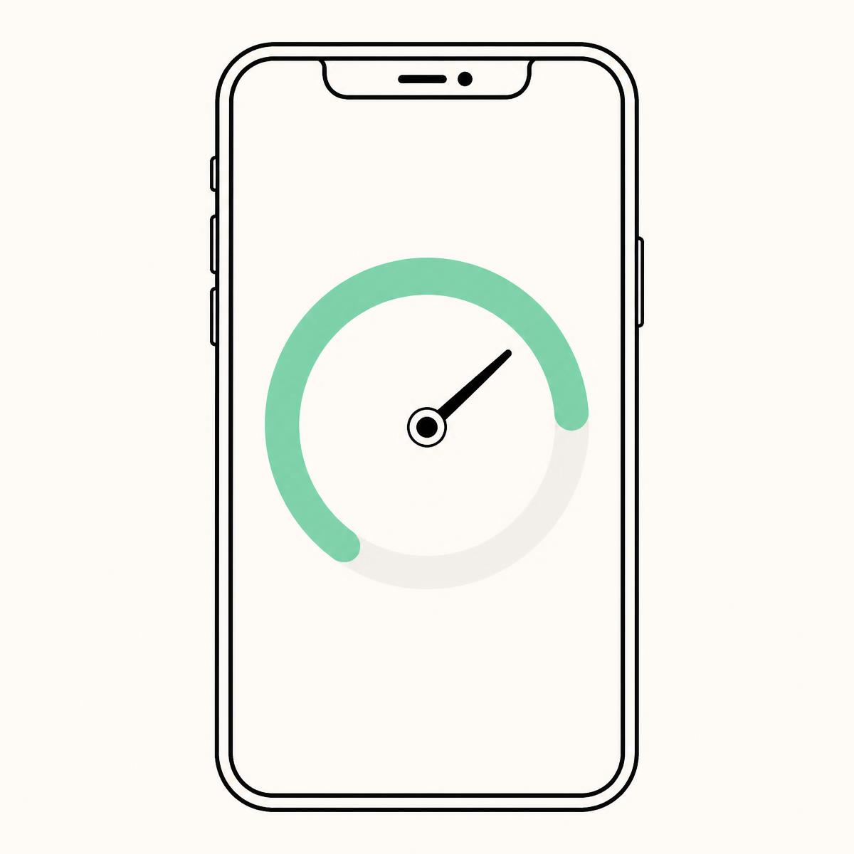 Phone screen showing a circular score dial for a rice purity result